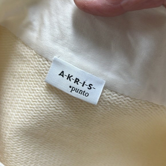 Akris Punto Cream Cashmere Blend Zip Front Knit Sweater Jacket US10 - Picture 14 of 15